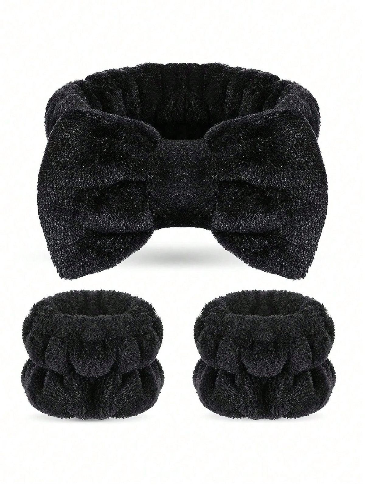 Spa Wrist & Headband Set (3-Piece)