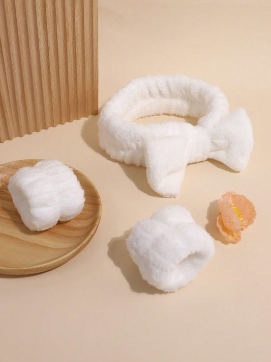 Spa Wrist &amp; Headband Set (3-Piece)