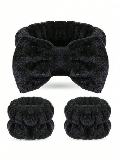Spa Wrist &amp; Headband Set (3-Piece)
