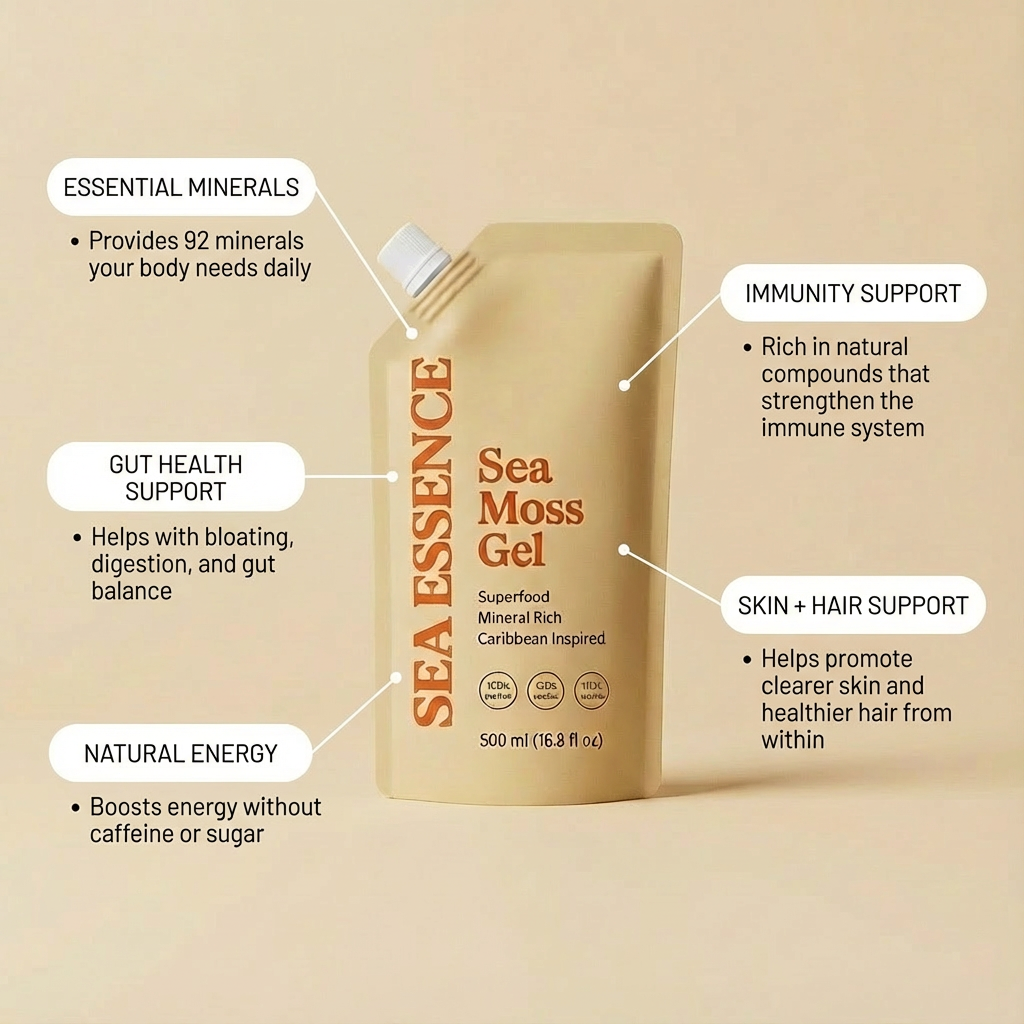 100% Original Gold  Sea Moss Gel