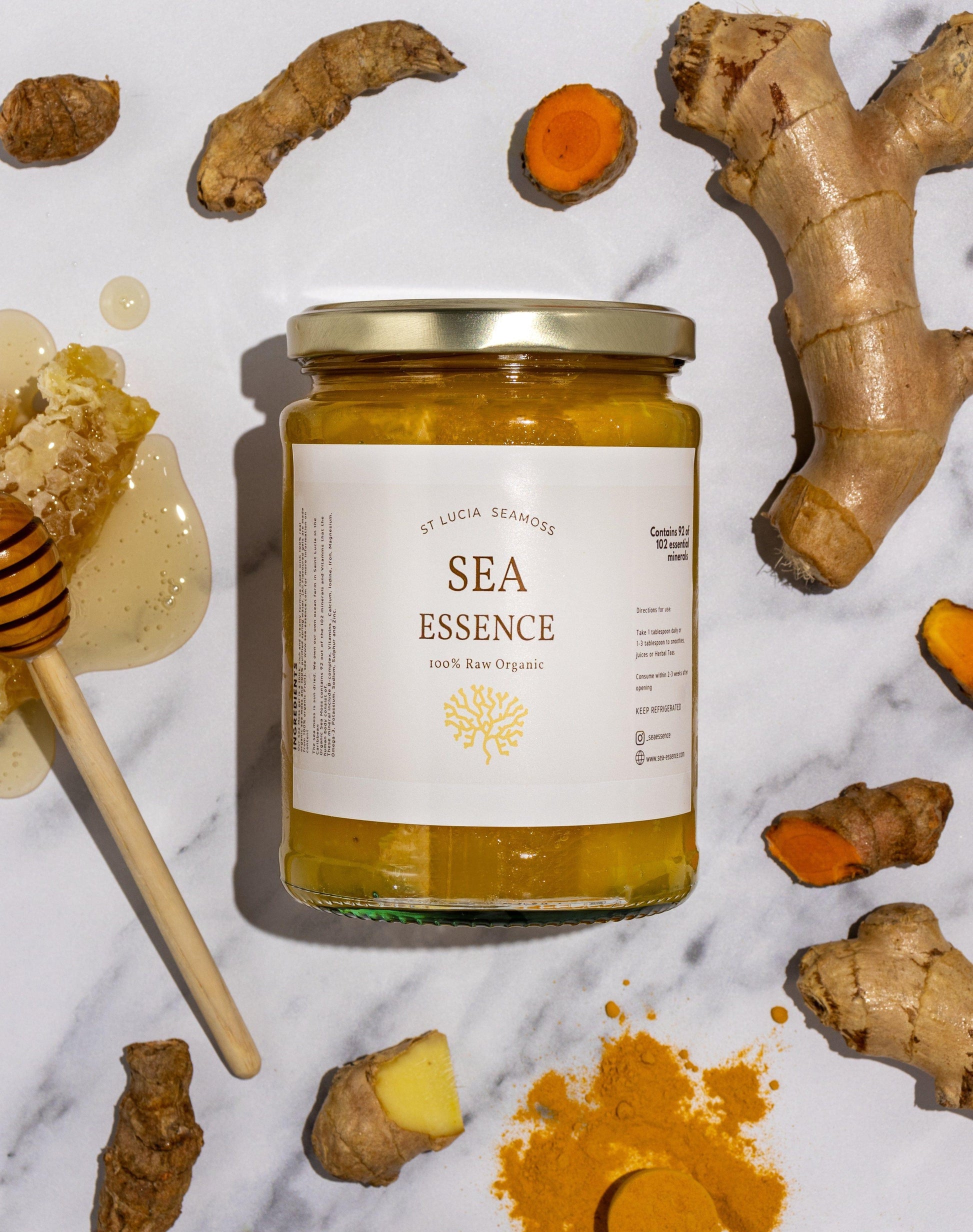 Honey, Turmeric And Ginger Sea Moss Gel seaessence